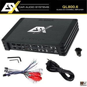 Amplificador ESX Quantum QL800.6 6 canales x 80/125 @ 4/2Ω vatios RMS clase D amplificador - Imagen 1 de 7