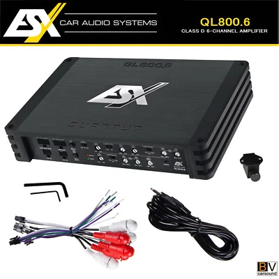 Verstärker ESX Quantum QL800.6 6-Kanal x 80/125 @ 4/2Ω Watt RMS Class D Endstufe - Bild 1 von 4
