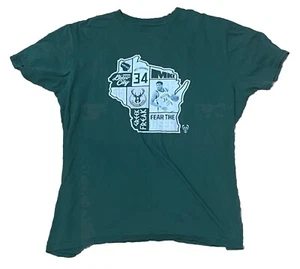Milwaukee Bucks #34 Giannis Antetokounmpo Fanatics T-Shirt NBA Men’s Large - Picture 1 of 4