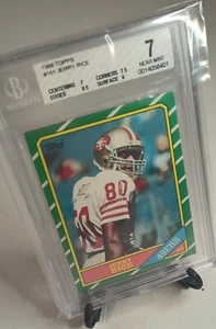 1986 Topps Football #161 Jerry Rice Beckett 7 RC Rookie 49ers HOF - Bild 1 von 2