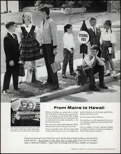 1962 School Kids modeling Robert Hall clothing retro photo print ad LA23 - Picture 1 of 1