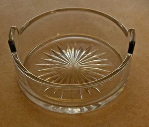 Antike Depression Klarglas Rund Schale Stern Boden Lasche Griffe gepresst alt - Bild 1 von 4