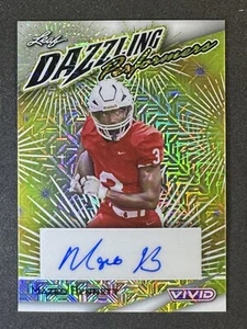 Mazeo Bennett 2024 Leaf Vivid Dazzling Perf White Mojo Auto 1/6 SC Gamecocks - Picture 1 of 2