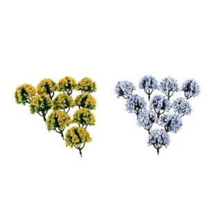 20Pcs 1/150 N Gauge Floral Model Trees Miniature Landscape Sand Table Layout - Picture 1 of 12