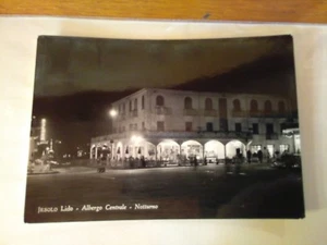 145280 VECCHIA cartolina LIDO DI JESOLO ALBERGO CENTRALE DI NOTTE - Bild 1 von 1