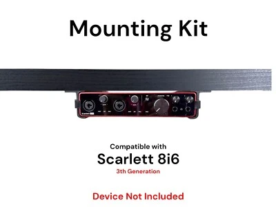 Desk Mount Kit for Focusrite Scarlett 8i6 (3rd Gen) - Under Desk Mount Brackets - Image 1 of 4