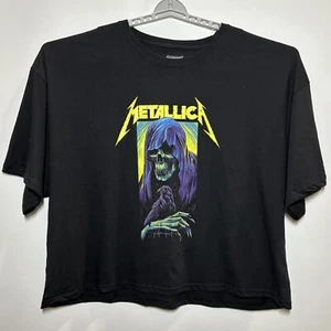 Women's Halloween Metallica Oversized Short Sleeve Graphic T-Shirt - Black 2X - Picture 1 of 2