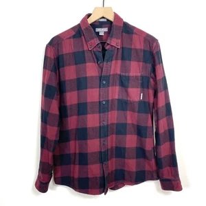 Eddie Bauer Mens Buffalo Check Plaid Flannel Button Down Size M Outdoor Hiking - Picture 1 of 6