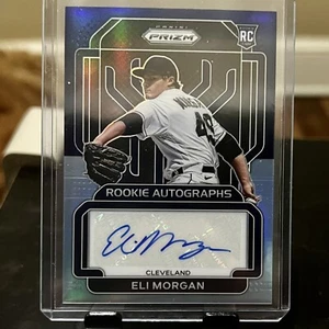 2022 prizm baseball eli morgan Navy-Carolina Blue Auto HOT BOX 07/25 - Picture 1 of 2