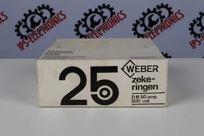 WEBER D-III 50 AMP 500 VOLTS (25 pièces) (FUSIBLES) - Garantie 6 mois - Image 1 of 4