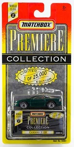 Matchbox World Class Series 2 Premiere Collection Camaro Z-28 New On Card - Picture 1 of 2
