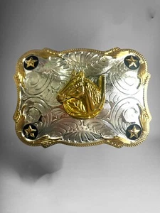 Pferd Rodeo Western Cowboy Stil Gürtelschnalle Hebilla Vaquera Caballo Herradura - Bild 1 von 2