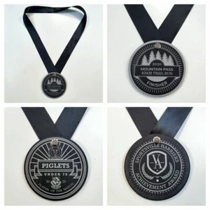 Medal Sports Sport Customised Logo Slate Running Cycling Participation Finisher - Picture 1 of 12