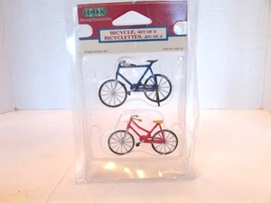 Lemax Village 24813A Bicycles Set of 2 Blue & Red 2002 Retired  L134 - Picture 1 of 1