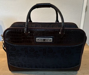 Brighton Travel Overnight Pendlertasche schwarz und braun Leder sehr guter Zustand - Bild 1 von 21