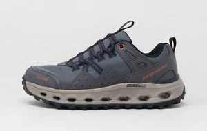 Skechers Glide Step At Dark Gray Orange Hiking Trail Shoes Men Sneakers - Picture 1 of 6