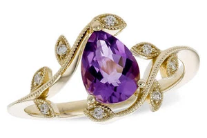 Zauberhafter Amethyst Goldring - Bild 1 von 9