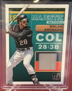 2019 Panini Donruss Nolan Arenado Majestic Materials Jersey Relic Rockies - Picture 1 of 2