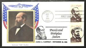 USA 1986 James A. Garfield - Dual Birthplace and first day - on Colorano (A128) - Bild 1 von 1