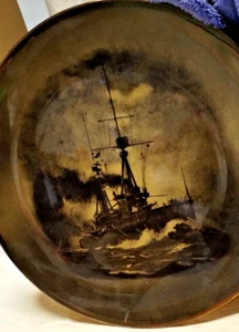 Ridgways, Royal Vistas Ware, RN Dreadnought Schlachtschiff Teller, Made in England. - Bild 1 von 3