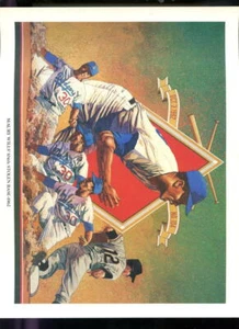 1984 Union 76 Dodgers Maury Wills Stolen Base 1962 Baseball Paul Kratter Poster - Picture 1 of 2