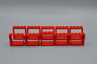 LEGO 10 x Fensterrahmen rot Red Windscreen 2x4x3 Frame Hollow Studs 2352b 