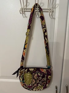 Vera Bradley Lizzy Plum Crazy Little Hipster Crossbody Purse / Bag - Picture 1 of 5