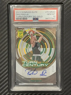 2023 PSA 10 Dino Radja #TCSRAD Turn Of The Century Signature Gold Donruss Elite Foto 1 de 2