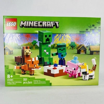 New! Lego Minecraft 21281 Baby Pig's Birthday Celebration Set - Image 1 of 2