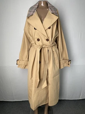 Maeve Womens Trench Coat Almond Buff Beige Size M Hound Double Breasted Belted - Image 1 of 4