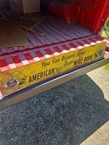 Vintage 1950's USS. American Steel & Wire Co. Tiger Brand Rope Metal Rack Sign - Picture 1 of 8