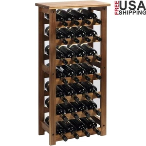 Portabottiglie 28 portabottiglie in legno di acacia free standing design moderno nuovo - Foto 1 di 8