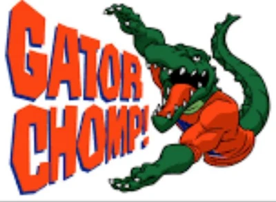 Florida Gators "Chomp Chomp!" Vinyl Sticker/Decal 11 - Image 1 of 3