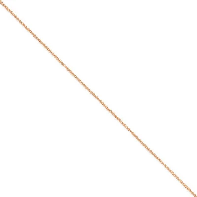 Tobillera de cadena de ropa sólida talla diamante 1,7 mm, oro rosa 14 k Foto 1 de 4