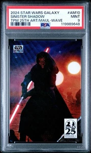 2024 TOPPS CHROME STAR WARS GALAXY WAVE REF #AM10 SINISTER SHADOW /99 PSA 9 - Picture 1 of 3