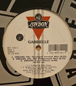 Gabrielle "Dreams" 12" Vinyl Single Soul Pop 1993 London Records - Picture 1 of 4