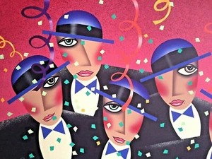 Robin Morris CAST PARTY Signed Lithograph,Theater Party Broadway Show Confetti - Picture 1 of 3
