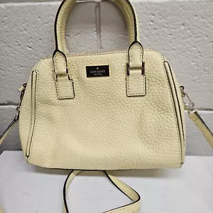 KATE SPADE Prospect Place Pippa Satchel Crossbody Bag in Lemon Souffle Leather - Picture 1 of 9
