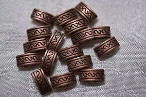 Unedle Metallperlen - Antik Kupferfarben - 10x5 mm S Muster (M0017AC) - Bild 1 von 1