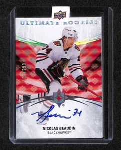 2020-21 Upper Deck Ultimate Nicolas Beaudin #154 Rookie Autograph Tier 1 /299 - Picture 1 of 2