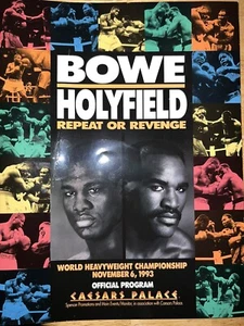 HOLYFIELD BOWE 2 1993 rematch boxing official fight program. Vintage. - Picture 1 of 9