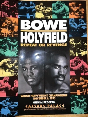 HOLYFIELD BOWE 2 1993 rematch boxing official fight program. Vintage. - Image 1 of 4