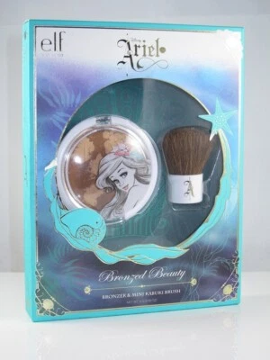 NIB ELF Bronze Beauty Disney Ariel Bronzer with mini Kabuki Brush RARE new - Image 1 of 2