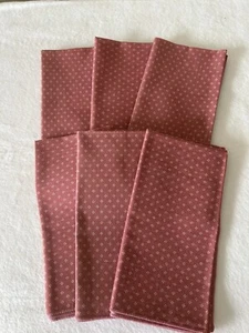 "Juego de servilletas de cena de tela vintage/6 rosa malva 16""" - Imagen 1 de 3