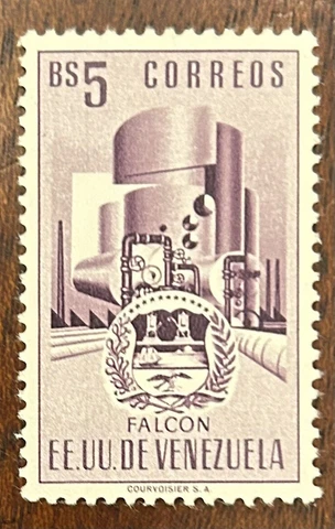 Venezuela: 1953-54 SC# 561 "Arms of Falcon". MNH. Cat $ 14. Lot #10-07274 Cover