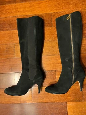 Taryn Rose black suede knee high boots - Image 1 of 4