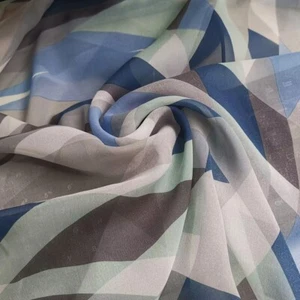 1 meter X 1.4 meter Plaid Silk Georgette Chiffon Fabric Dress Skirt Material - Picture 1 of 6