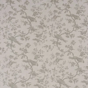 Accesorios de tela de lino para pájaro francés Isabelle 100 % topo/cortinas blancas - Imagen 1 de 6