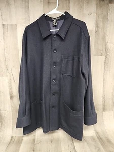 Brandini Jacket Mens LARGE Navy 100% Pure Wool Woolmark with Pockets - Picture 1 of 8