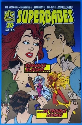 Cómics Superbabes #20 NUEVOS CASI NUEVOS AC listos para enviar Firebeam Synn Ms. Victory Femforce Foto 1 de 3